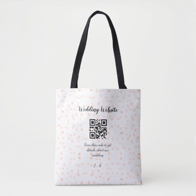 QR-Code der Hochzeitwebsite für Details orange (Vorderseite)