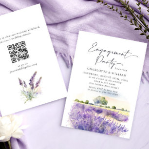 QR-Code der Lavendel-Blume Einladung