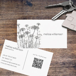 QR-Code der Minimalistischen Königin Anne an der S Visitenkarte