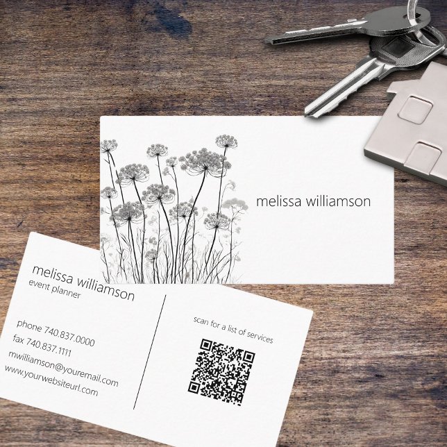 QR-Code der Minimalistischen Königin Anne an der S Visitenkarte (Von Creator hochgeladen)
