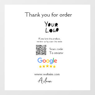 QR-Code der Website des Google-Reviews Fensteraufkleber
