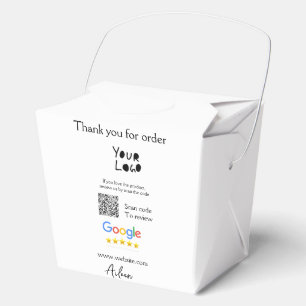 QR-Code der Website des Google-Reviews Geschenkschachtel