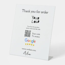 QR-Code der Website des Google-Reviews Sockelschild