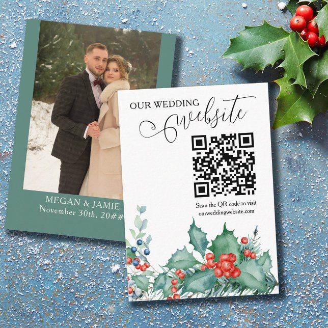 QR-Code der Website von Winter Wedly Holly Pine Begleitkarte (Von Creator hochgeladen)