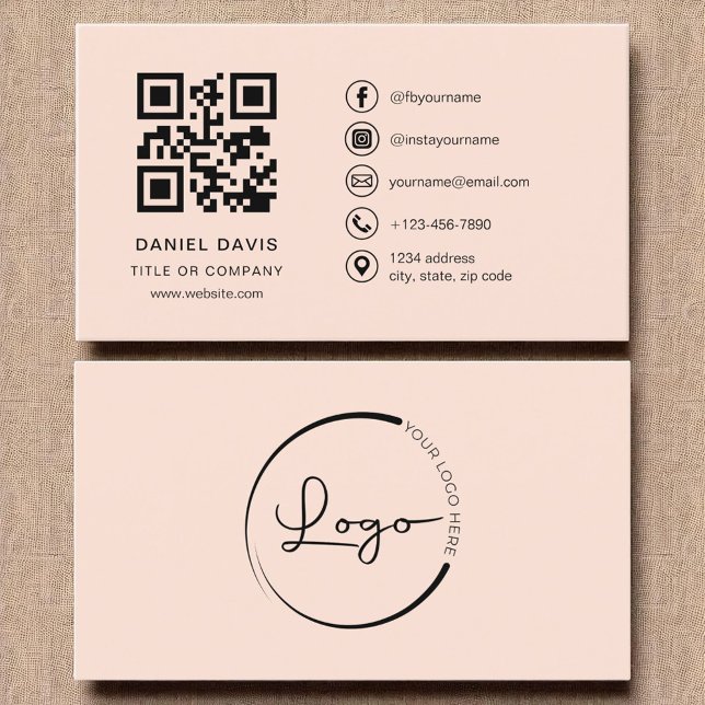 QR-Code des Beruflichen Firmenlogos von Peach Cora Visitenkarte (Von Creator hochgeladen)