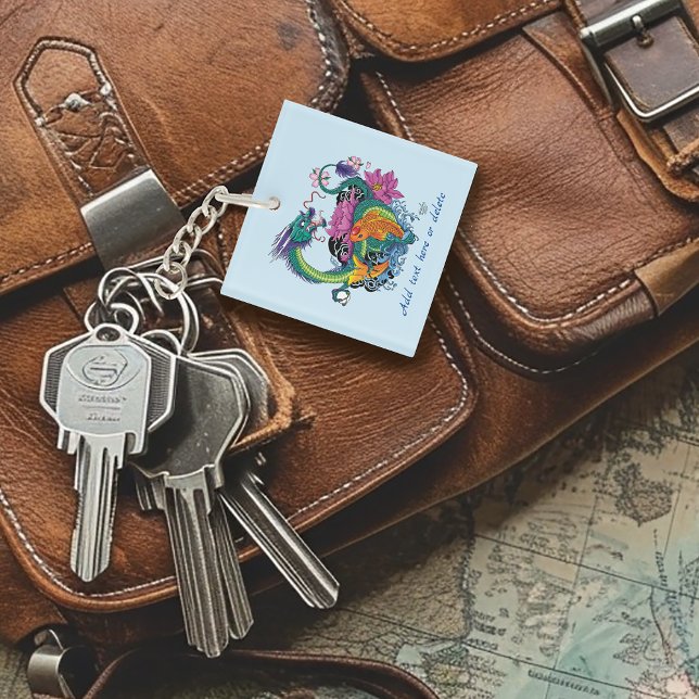 QR-Code des chinesischen Wasserdrachen Koi Schlüsselanhänger (Von Creator hochgeladen)