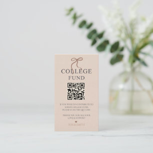 QR-Code des Elegante Bow Abschluss Uni Visitenkarte