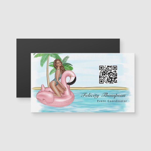 QR-Code des Ereigniskoordinators Magnetkarte (Vorne/Hinten)