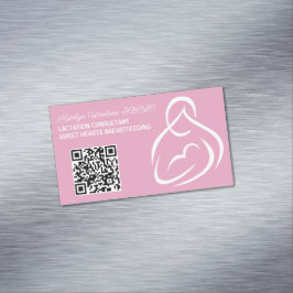 QR-Code des Lactatberaters Stillen Rosa Stillen Magnetische Visitenkarte