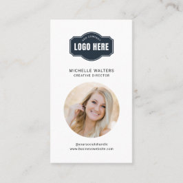 QR-Code des modernen Unternehmens Mitarbeiter-Foto Visitenkarte