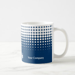 QR-Code des Unternehmens Halb tone Blau Schwarz-we Kaffeetasse
