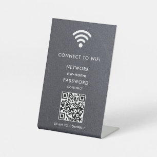 QR-Code des WiFi-Netzwerks scannen, um das Interne Sockelschild