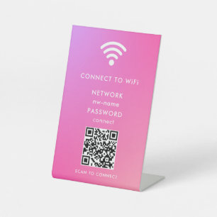 QR-Code des WiFi-Netzwerks scannen, um das Interne Sockelschild