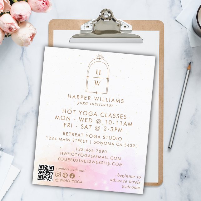 QR-Code des Yoga Instructors Flyer (Von Creator hochgeladen)