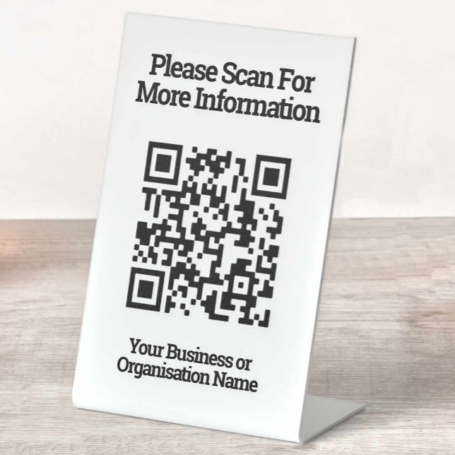 QR Code Design Information Pedestzeichen Sockelschild (Von Creator hochgeladen)