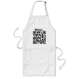 QR Code Design Menu Long Apron Lange Schürze