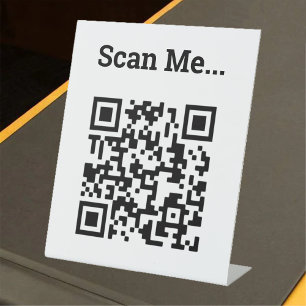 QR-Code-Design Sockelschild
