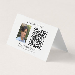 QR-Code-Desk-Visitenkarte für berufliches Foto