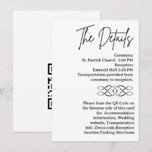 QR-Code Details zur Hochzeit im Stil keltischer Kn Begleitkarte