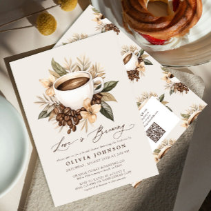 QR-Code Die florale Liebe braut Brautparty Einladung