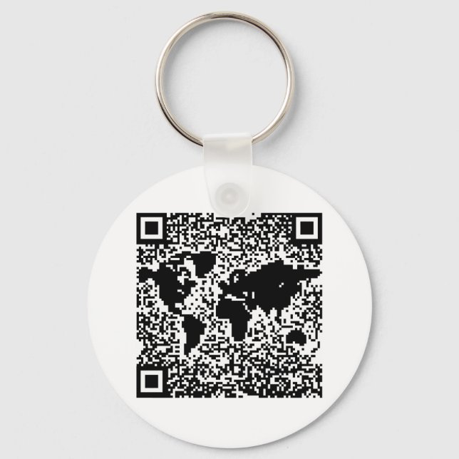 QR-Code - Die Welt Schlüsselanhänger (Vorderseite)
