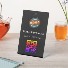 QR Code Digitales Menü für Restaurants Sockelschild