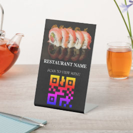 QR Code Digitales Menü für Restaurants Sockelschild