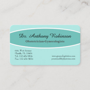 QR Code Doctor Aquamarin Business Card Visitenkarte