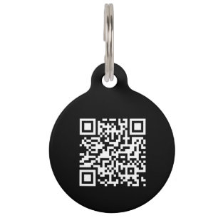 QR-Code Dog Cat Modern BlackScan Me, wenn verlor Haustiermarke
