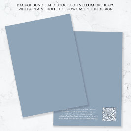 QR Code Dusty Blue Background for Vellum Overlay Einladung