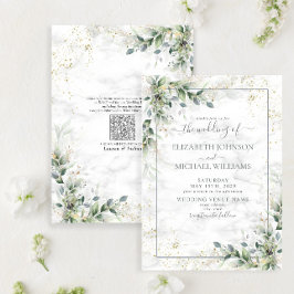 QR Code Dusty Eukalyptus Botanische Goldschmiede Einladung