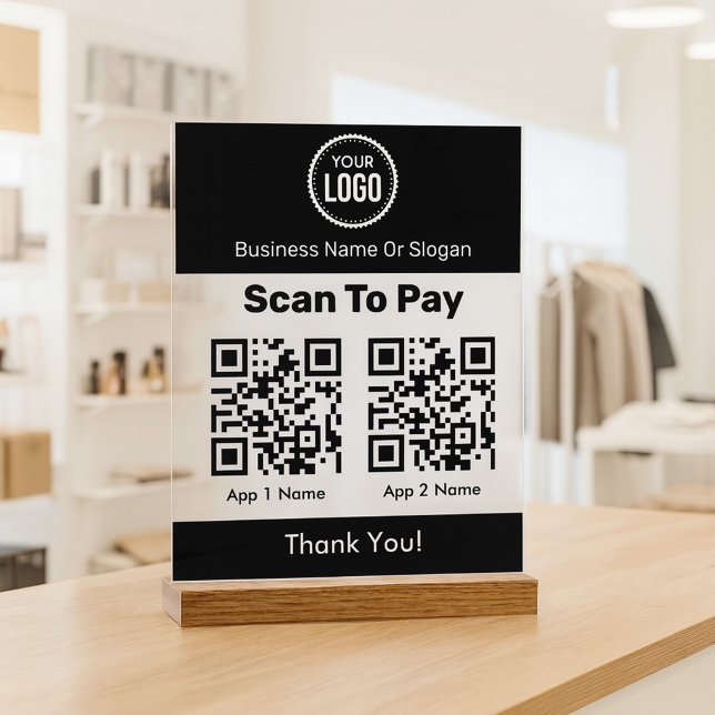 QR-Code E-Wallet-Zahlung über mobile digitale Wall Acrylschild (Von Creator hochgeladen)