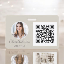 QR Code Earth Tone Foto Business Card