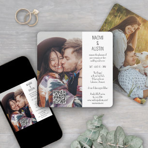 QR-Code Einfach Einzigartig 2 Fotos All-In-One Hoc Einladung