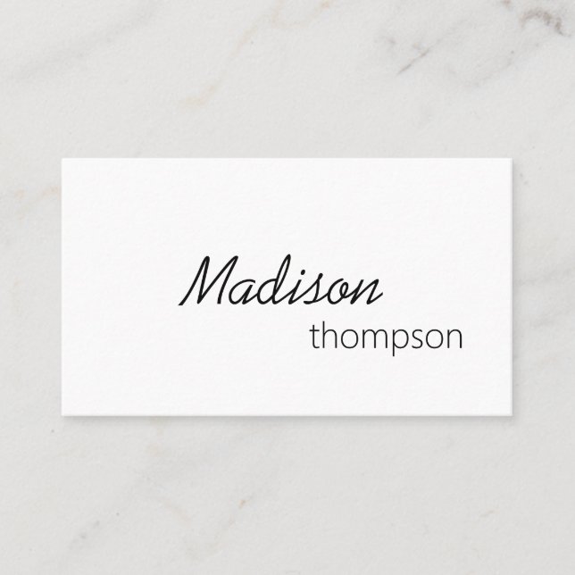 QR-Code Einfach minimale moderne Berufliche Visitenkarte (Vorderseite)