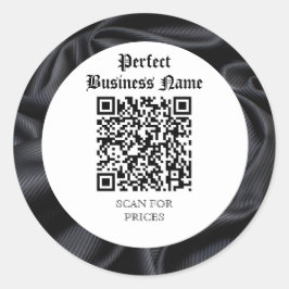 QR-Code Einfach schwarzer schwarzer schwarzer, dun Runder Aufkleber