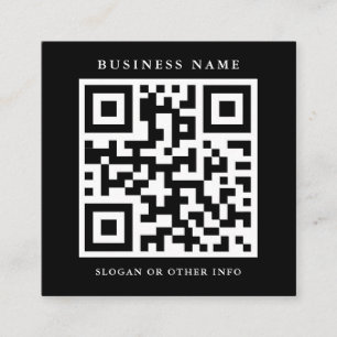 QR-Code Einfache Black Square Business Card Quadratische Visitenkarte