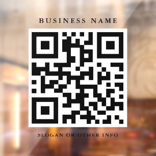QR-Code Einfache Business Window Clubierung Fensteraufkleber