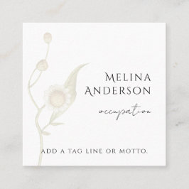 QR-Code Einfache Daisy-Wildblume Quadratische Visitenkarte