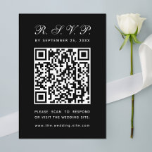 QR-Code Einfache kalligraphische Hochzeit