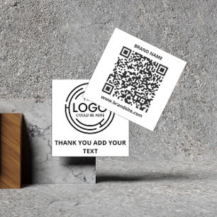 QR-Code Einfache Minimalistische Logo-Visitenkarte Telefonnummerkarte