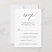 QR Code Einfache moderne kalligraphische Hochzeit