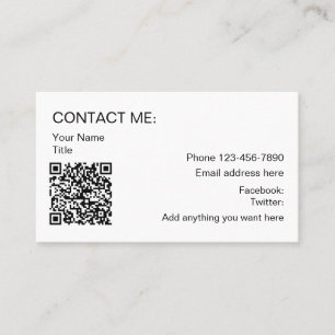QR-Code Einfache Visitenkarten für Werbezwecke Telefonnummerkarte