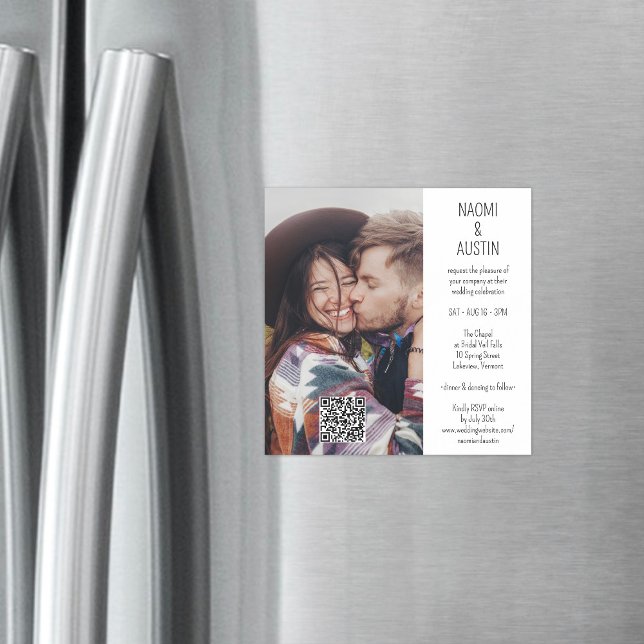 QR-Code Einfaches Foto Einzigartiges All-In-One-Ho Magneteinladung (Von Creator hochgeladen)