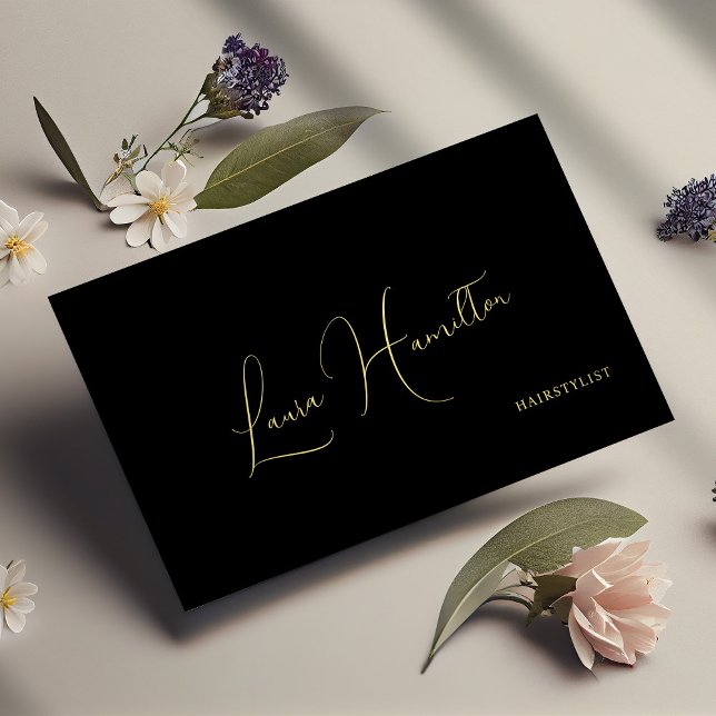 QR-Code einfaches minimalistisches modernes Gold s Visitenkarte (Von Creator hochgeladen)