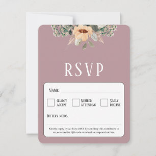 QR Code elegant florenrosa RSVP Karte