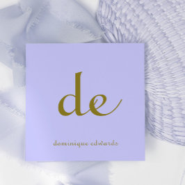 QR Code Elegante Moderne, einzigartige Lila Kosmet Quadratische Visitenkarte