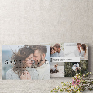 QR-Code Elegantes Vellum Overlay 5 Foto Verlobung Save The Date