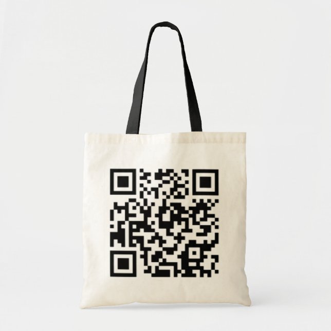 QR Code Entwurfs-Tasche: Bestes auf den schwarzen Tragetasche (Vorne)