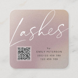 QR-Code Erweiterung für moderne chic Lashes   Quadratische Visitenkarte